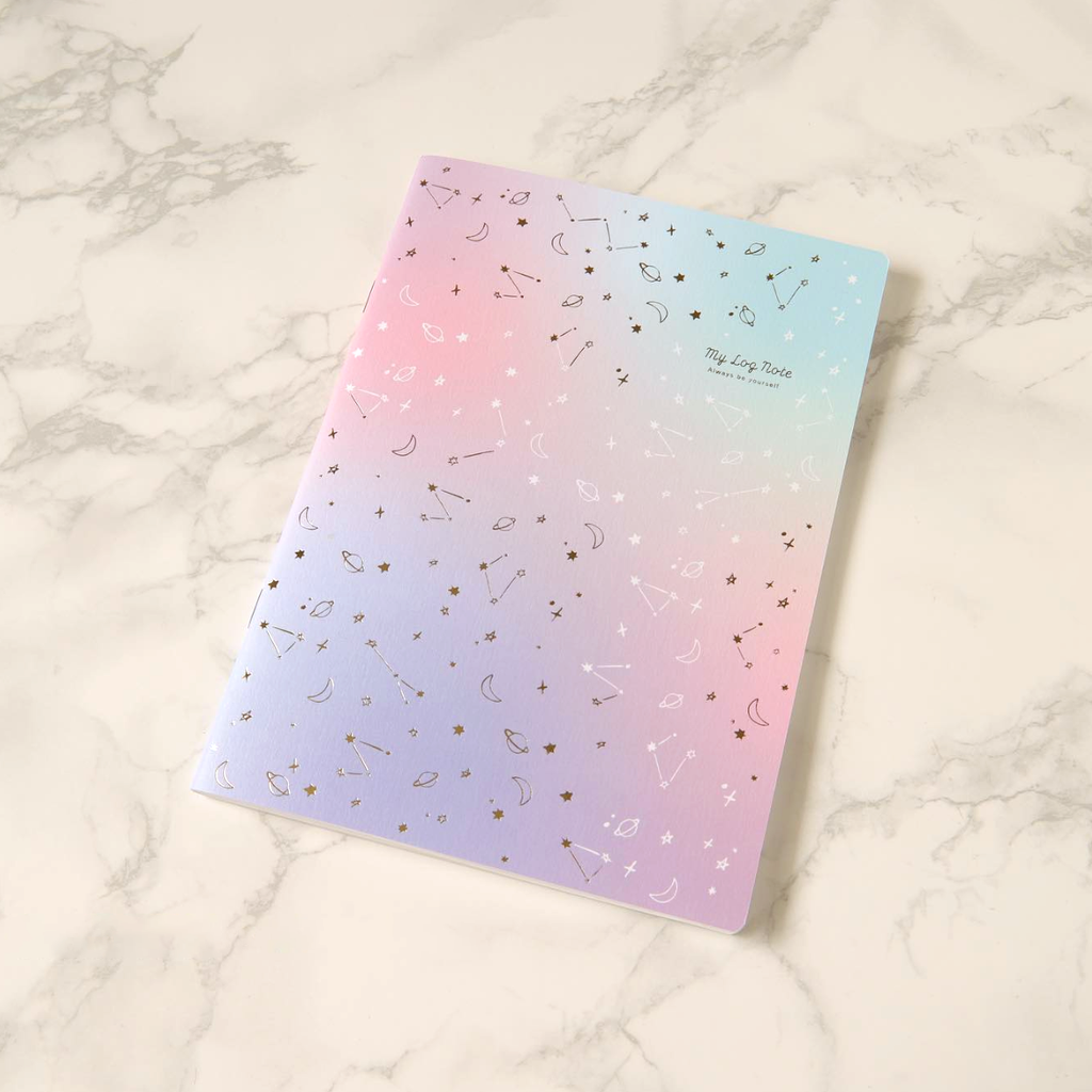 Ryu-Ryu My Log Note Habit Tracker Notebook - Pink & Purple
