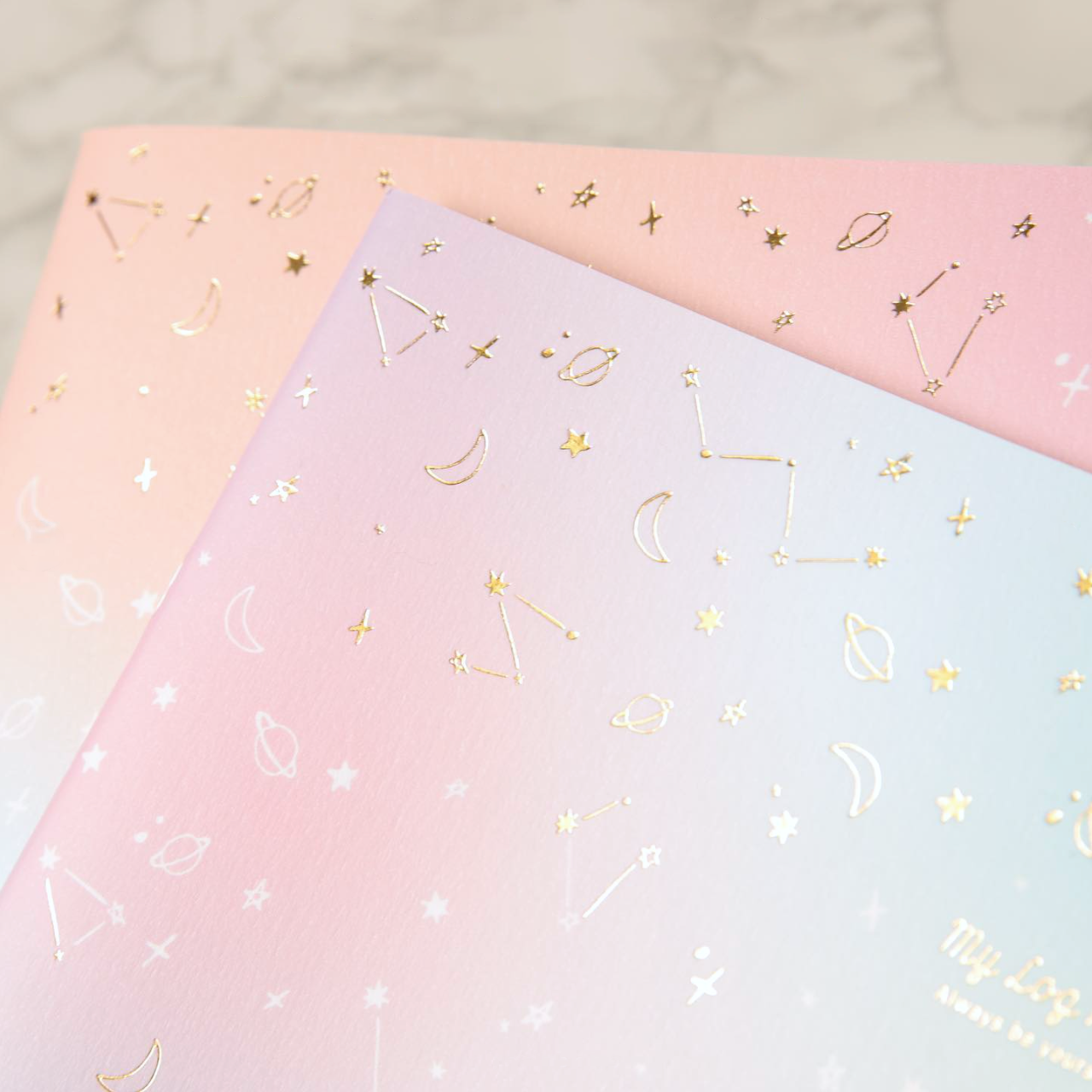 Ryu-Ryu My Log Note Habit Tracker Notebook - Pink & Purple