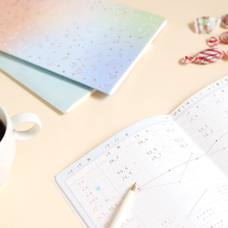 Ryu-Ryu My Log Note Habit Tracker Notebook - Pink & Purple