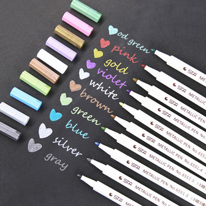 STA Metallic Shade Brush Pen 10-pack