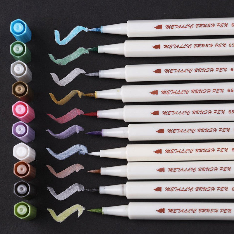 STA Metallic Shade Brush Pen 10-pack