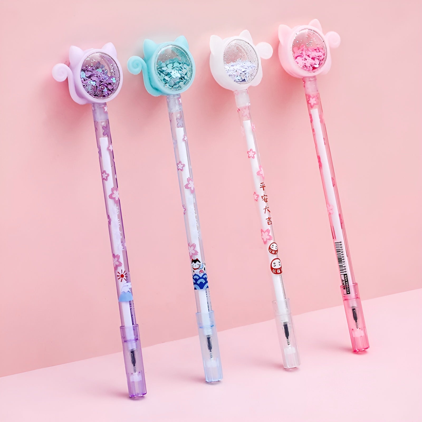 Sakura Cat Glitter Pen