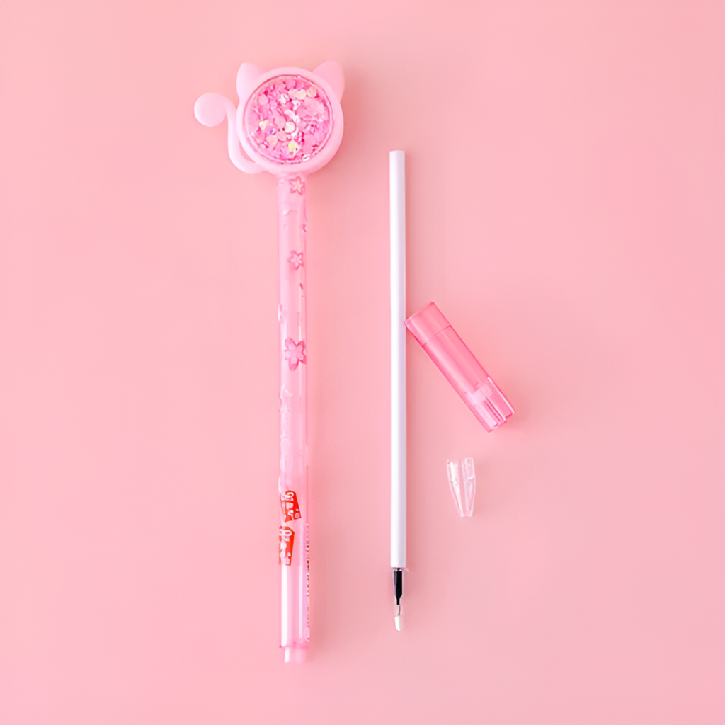 Sakura Cat Glitter Pen