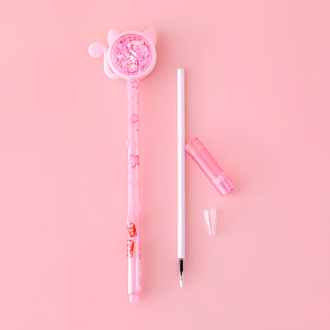 Sakura Cat Glitter Pen
