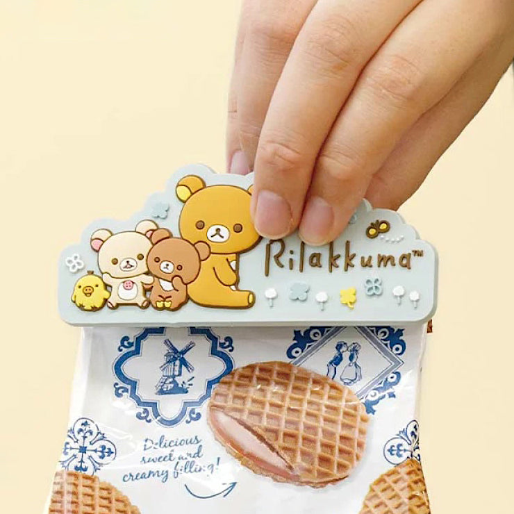 San-x Rilakkuma Large Binder Clip - Blue