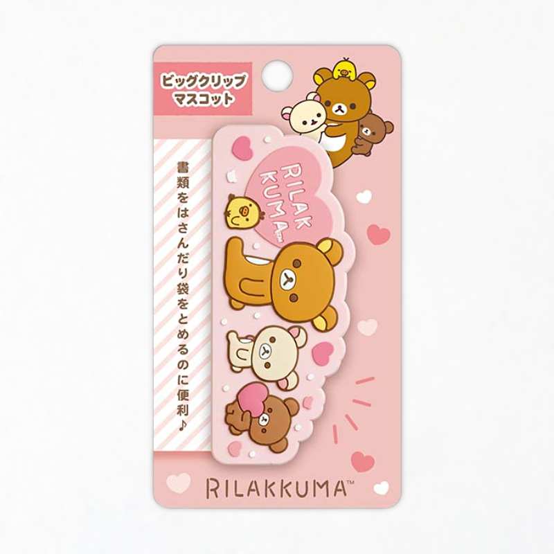San-x Rilakkuma Large Binder Clip - Pink