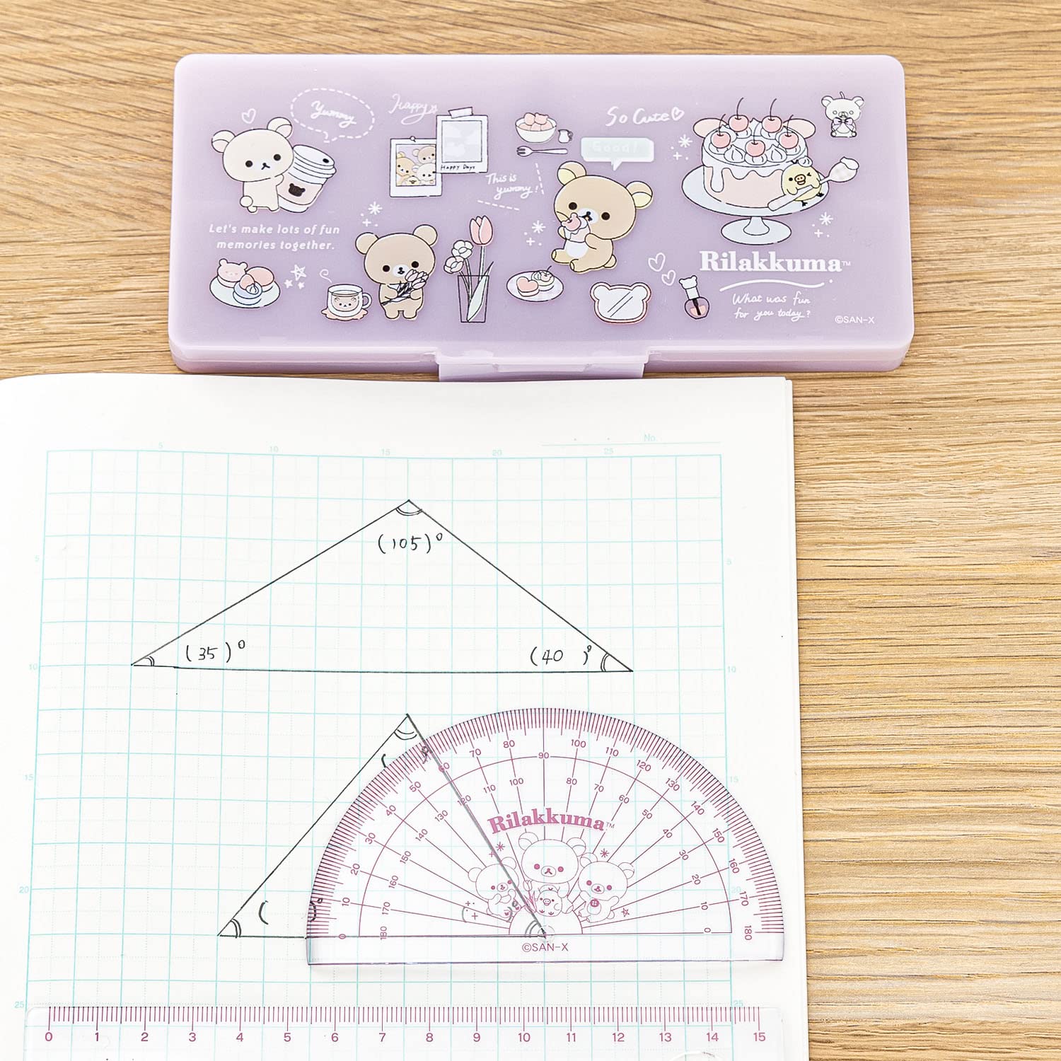 San-x Rilakkuma Ruler Set