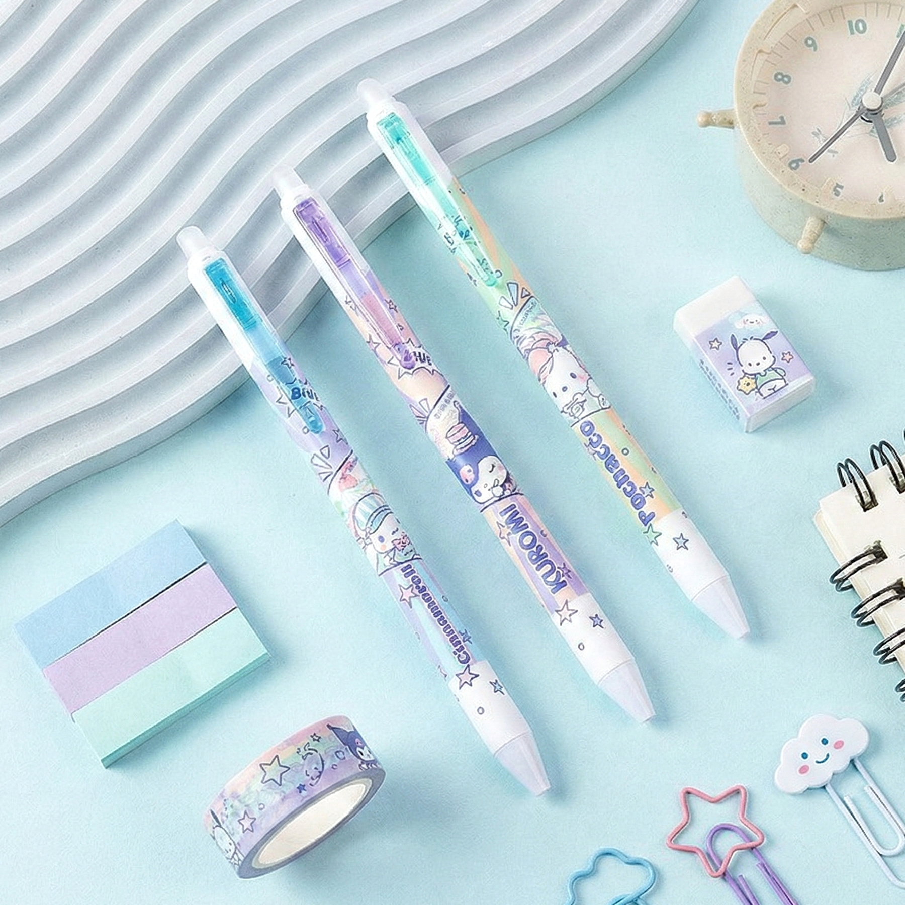 Sanrio Characters Comics Series Erasable Gel Pens - Set of 3