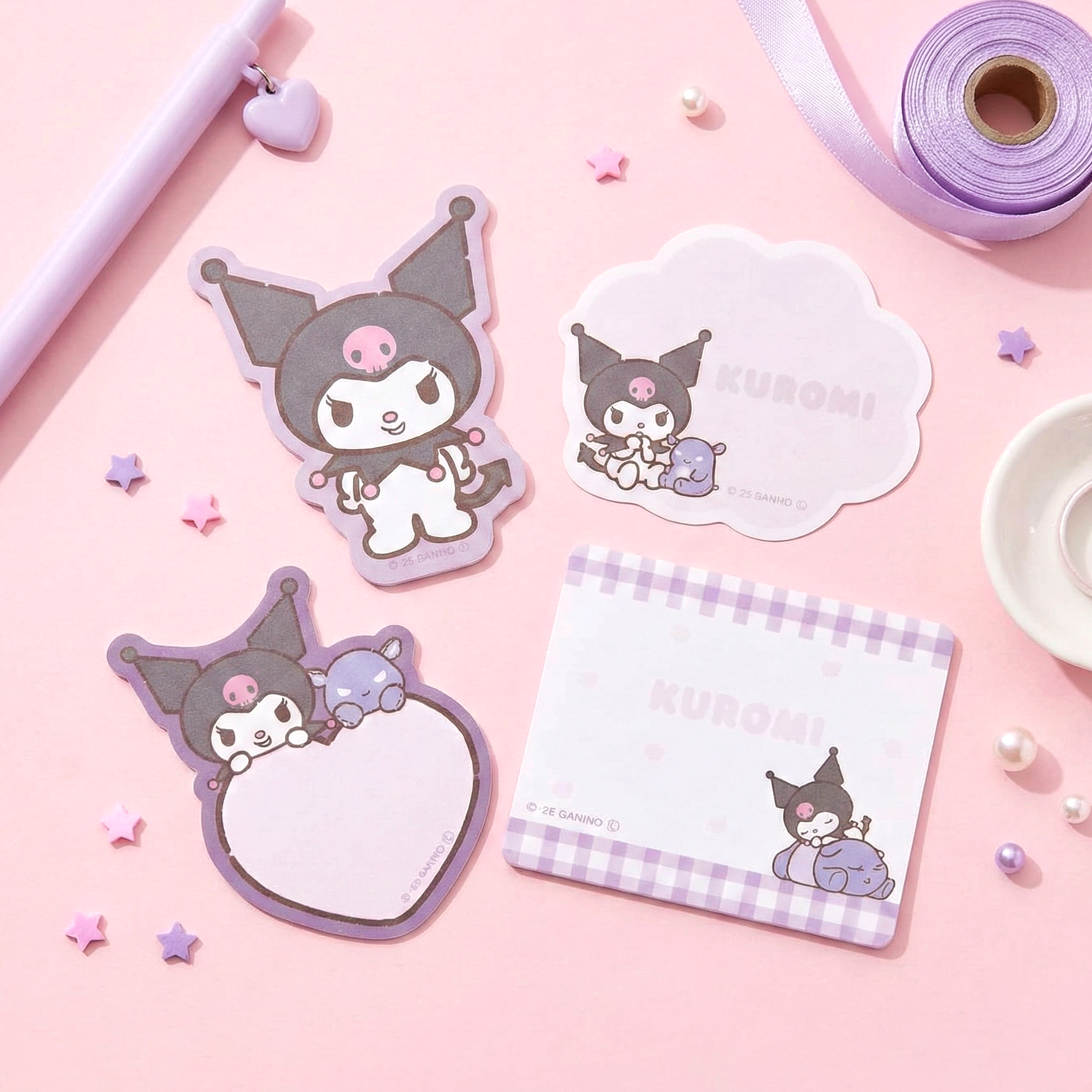Sanrio Characters Write-On Stickers - Kuromi
