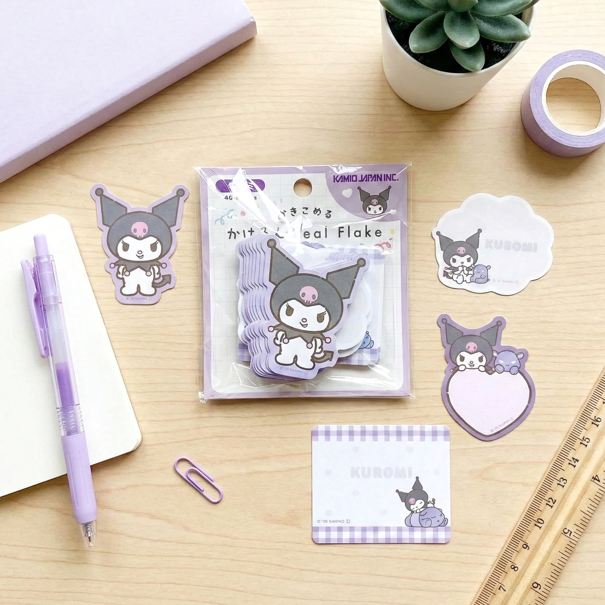Sanrio Characters Write-On Stickers - Kuromi