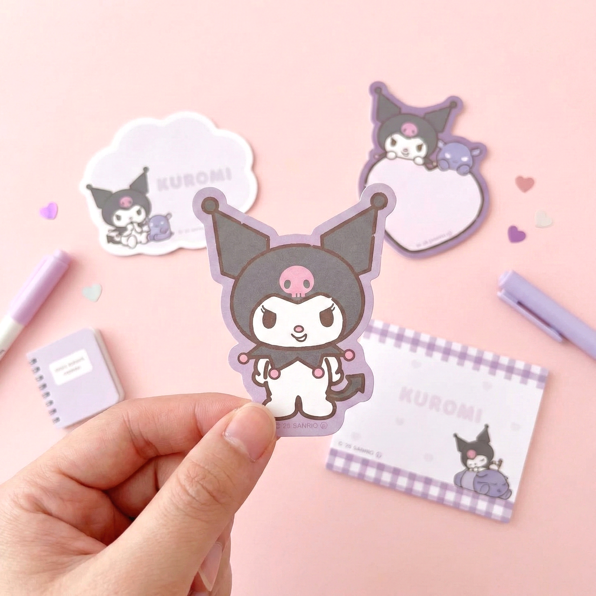 Sanrio Characters Write-On Stickers - Kuromi