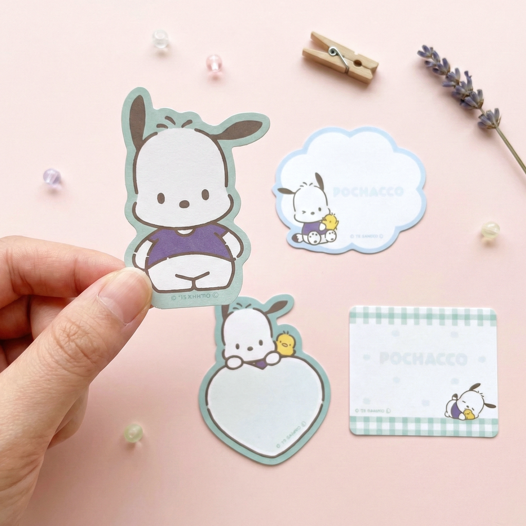 Sanrio Characters Write-On Stickers - Pochacco