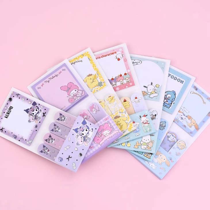 Sanrio Characters Large Sticky Notes Set - Sweet Life