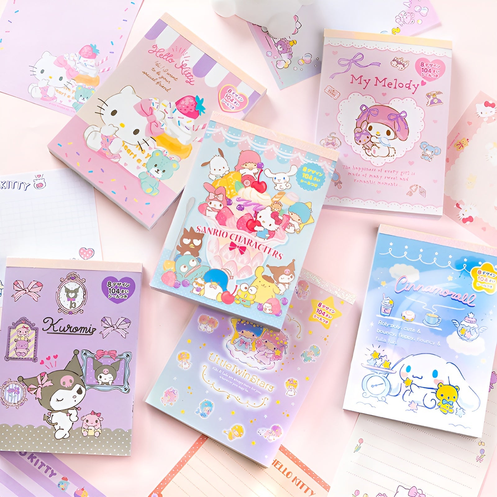 Sanrio Characters Memo Pads - Large