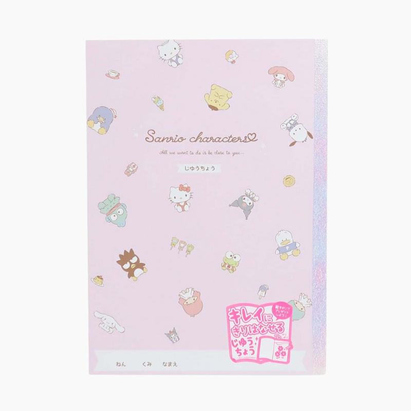 Sanrio Characters Notebook - Semi B5 - Pink
