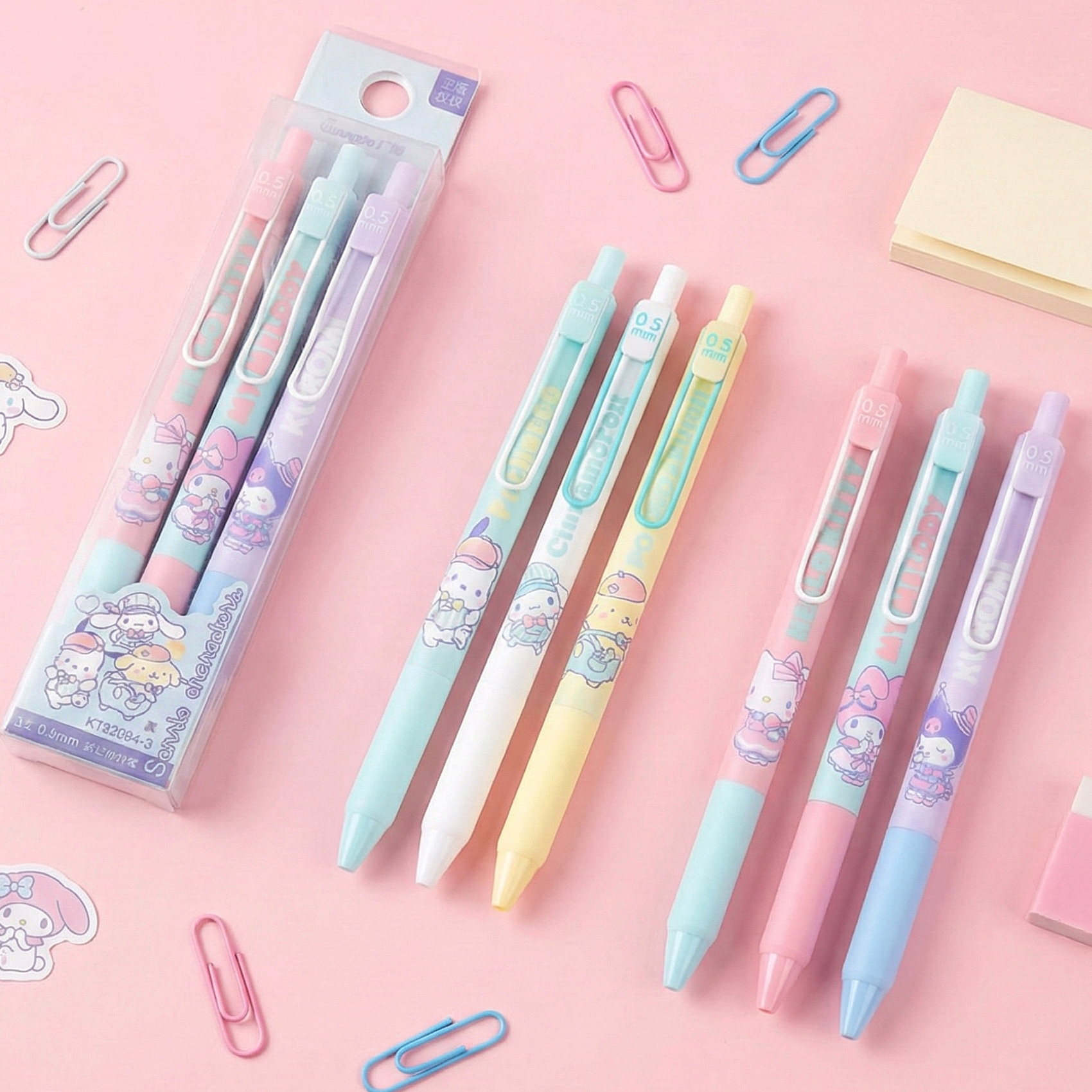 Sanrio Color Pop Gel Pens - Set of 3