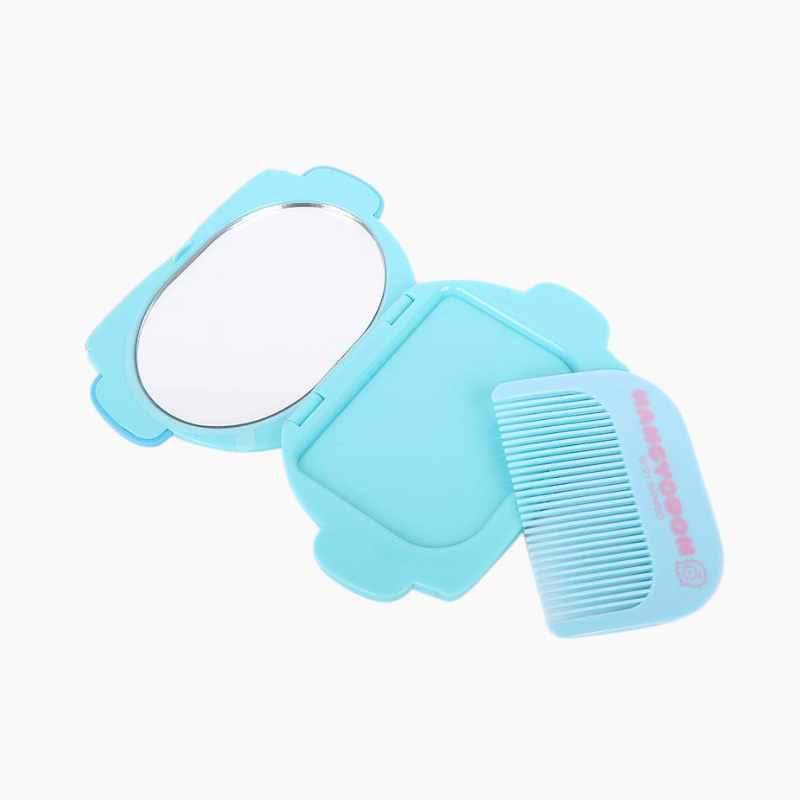 Sanrio Compact Mirror & Comb Set - Hangyodon