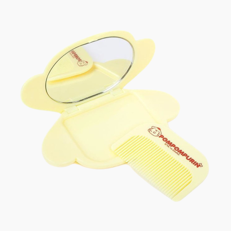 Sanrio Compact Mirror & Comb Set - Pompompurin