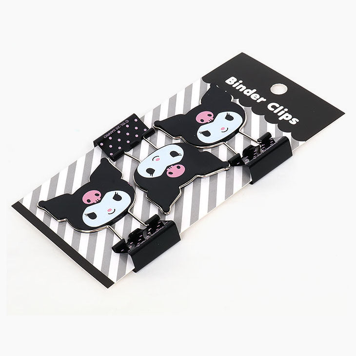Sanrio Kuromi Binder Clips - Set of 3