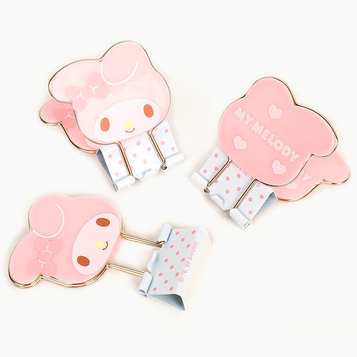 Sanrio My Melody Binder Clips - Set of 3
