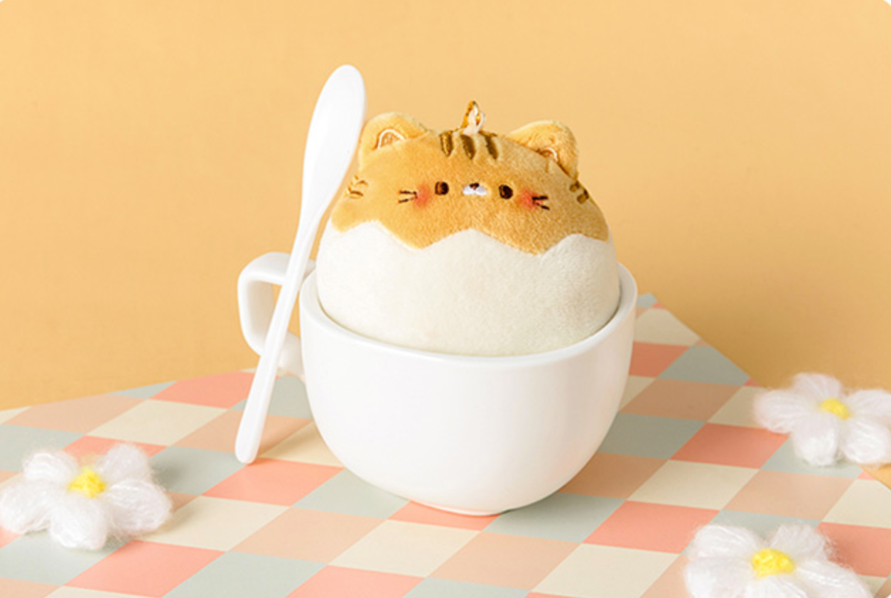 Kitty Bun Plush Toy Keychain