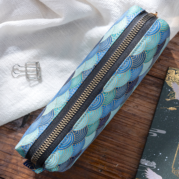 Seigaiha Pattern Pencil Case