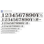 Rubber Stamp - Ming typefaces - Size 4 - Number
