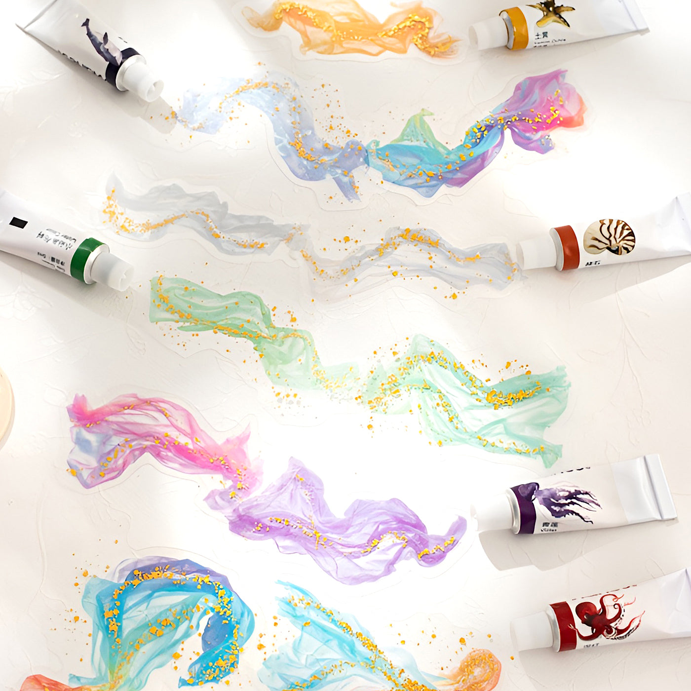 Shimmery Stardust Spill Stickers