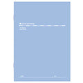 Slim Notebook B5 (Ruled) Light Blue 16 Sheets