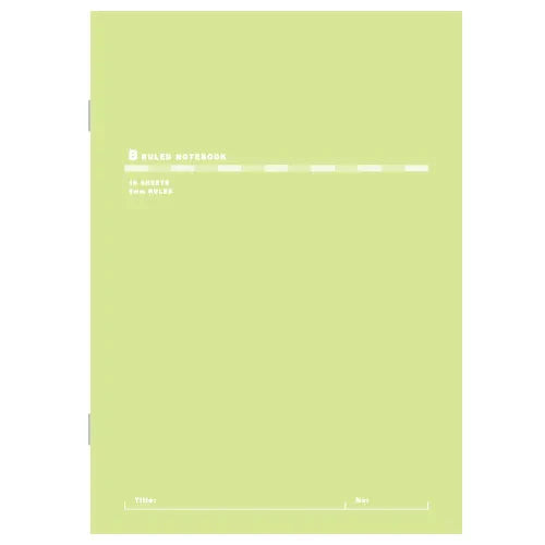 Slim Notebook B5 (Ruled) Light Green 16 Sheets