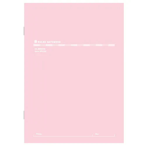 Slim Notebook B5 (Ruled) Pink 16 Sheets