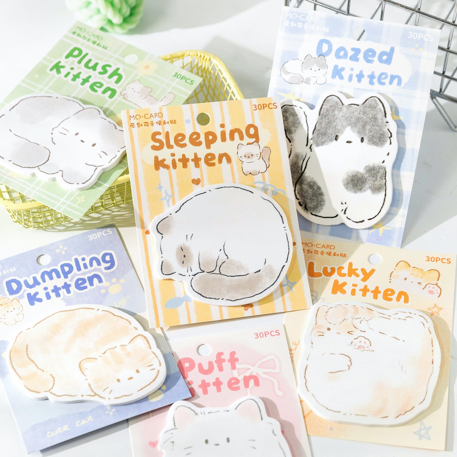 Snuggle Kitten Sticky Notes