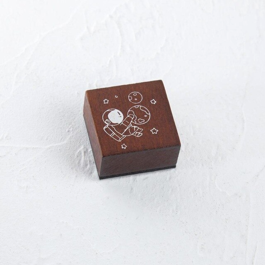 Spaceman Wooden Stamps