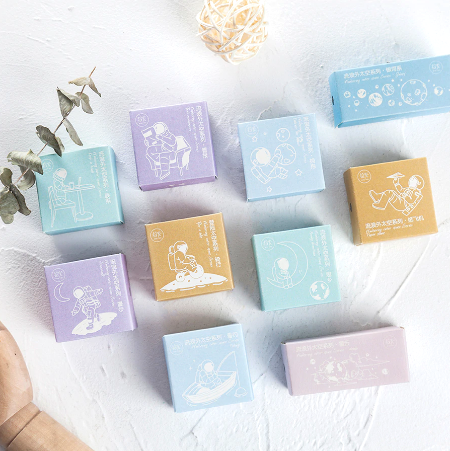 Spaceman Wooden Stamps