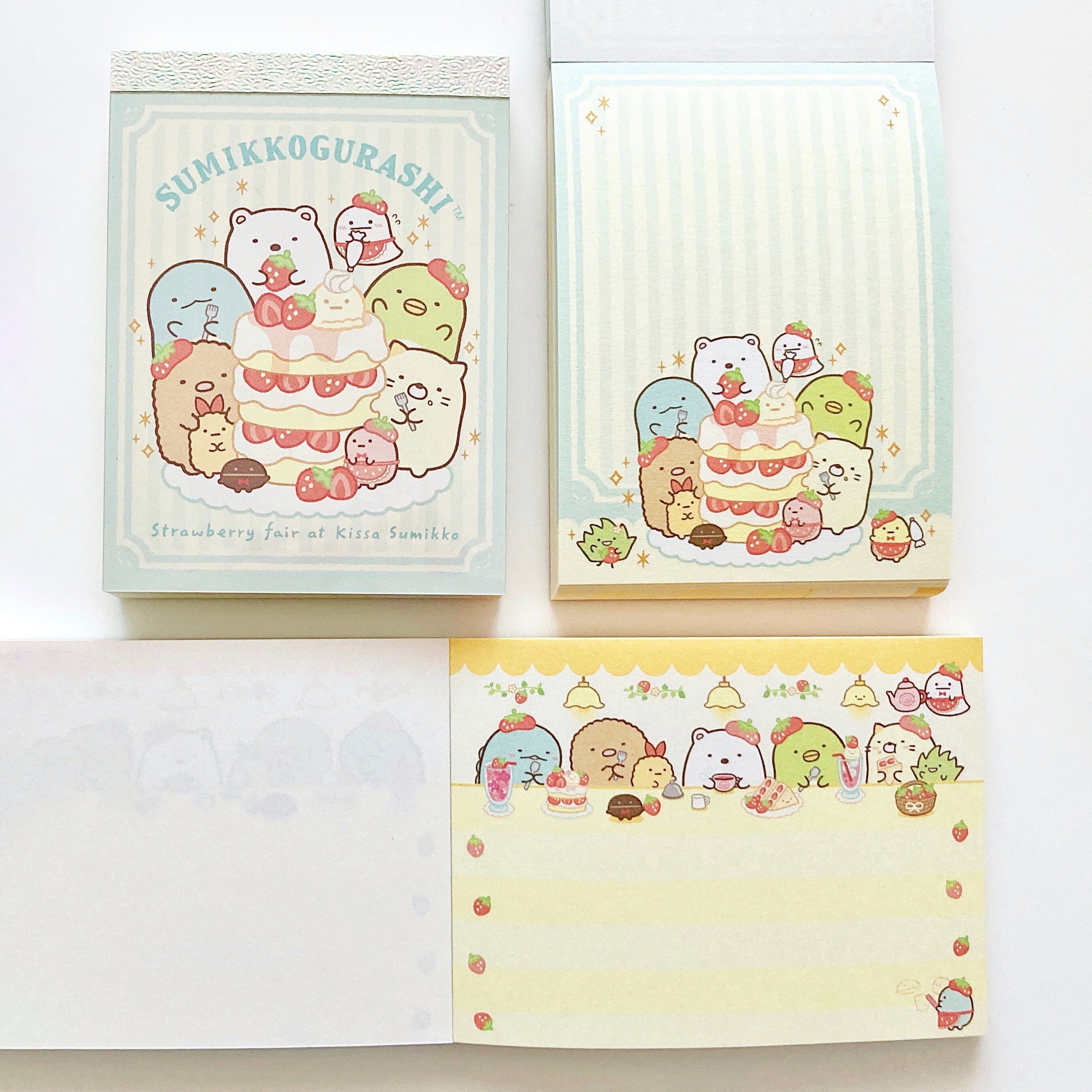 San-x Sumikko Gurashi Mini Memo Pad - Strawberries