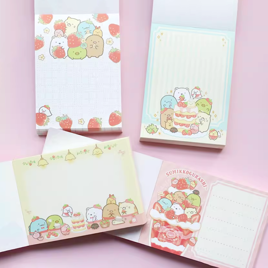 San-x Sumikko Gurashi Mini Memo Pad - Strawberries