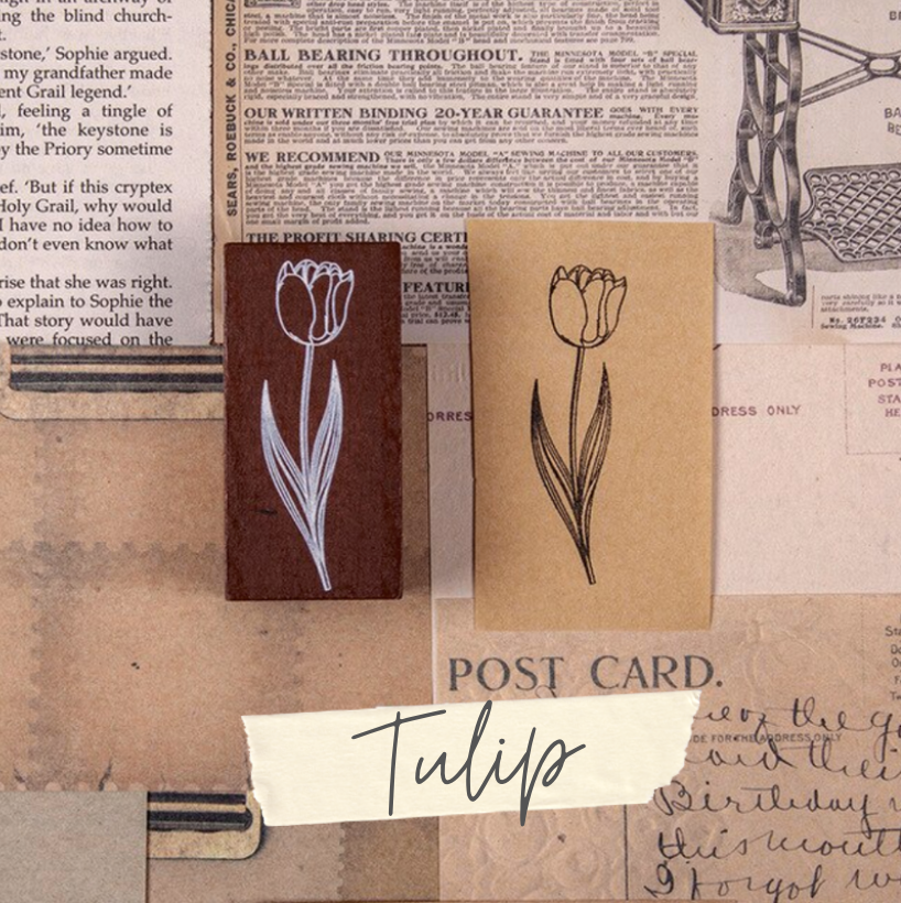 Summer Flower Wooden Stamps