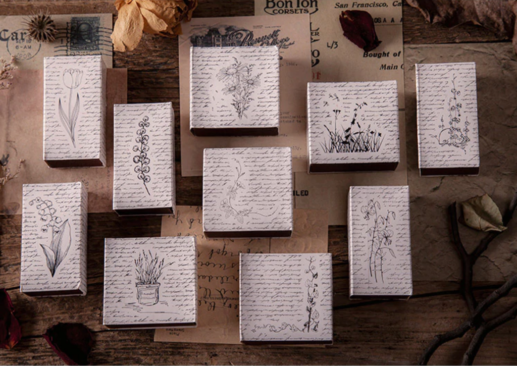 Summer Flower Wooden Stamps