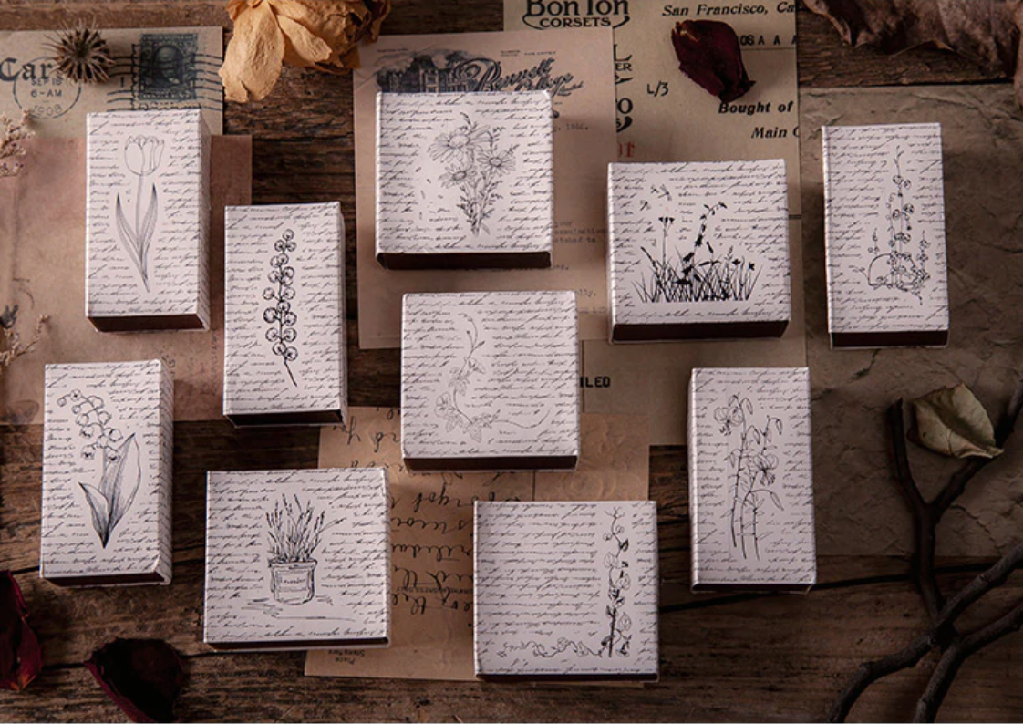 Summer Flower Wooden Stamps