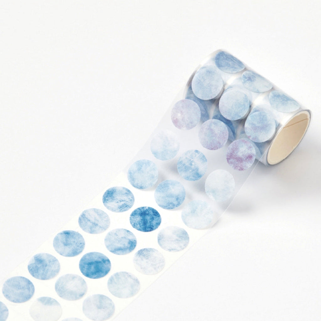 Sun-Star Die-Cut Dot Washi Sticker Roll - Sky