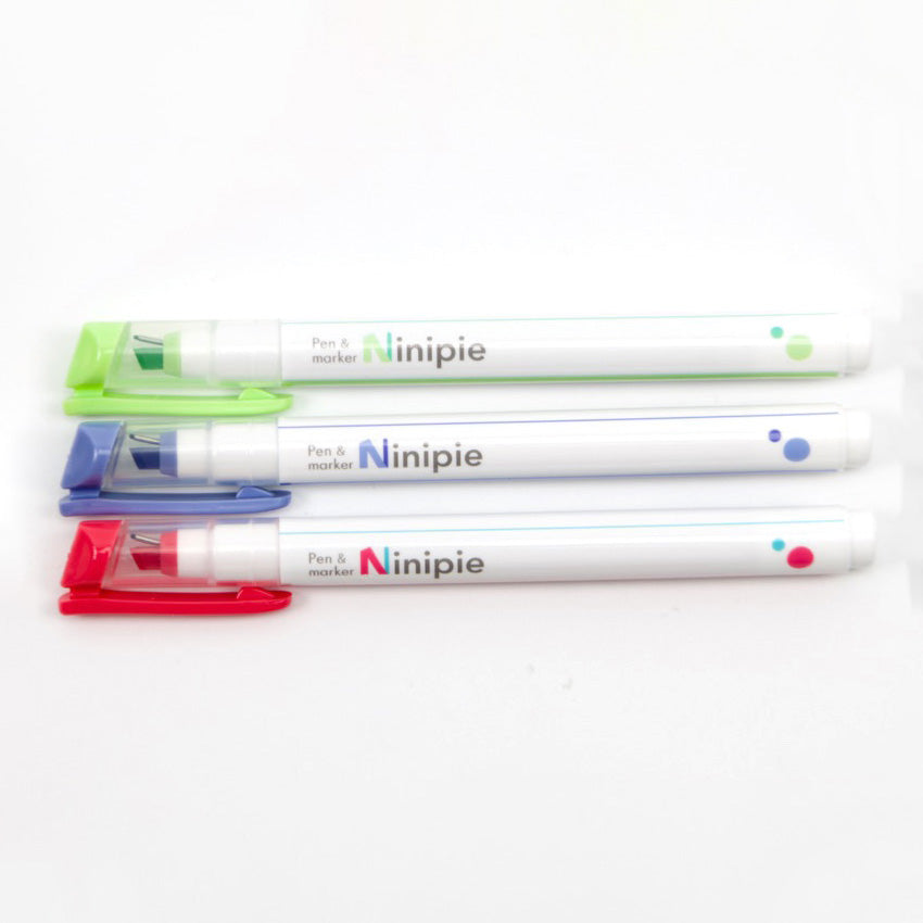 Sun-Star Ninipie Marker Pen & Highlighter - 3 Color Set - Bold