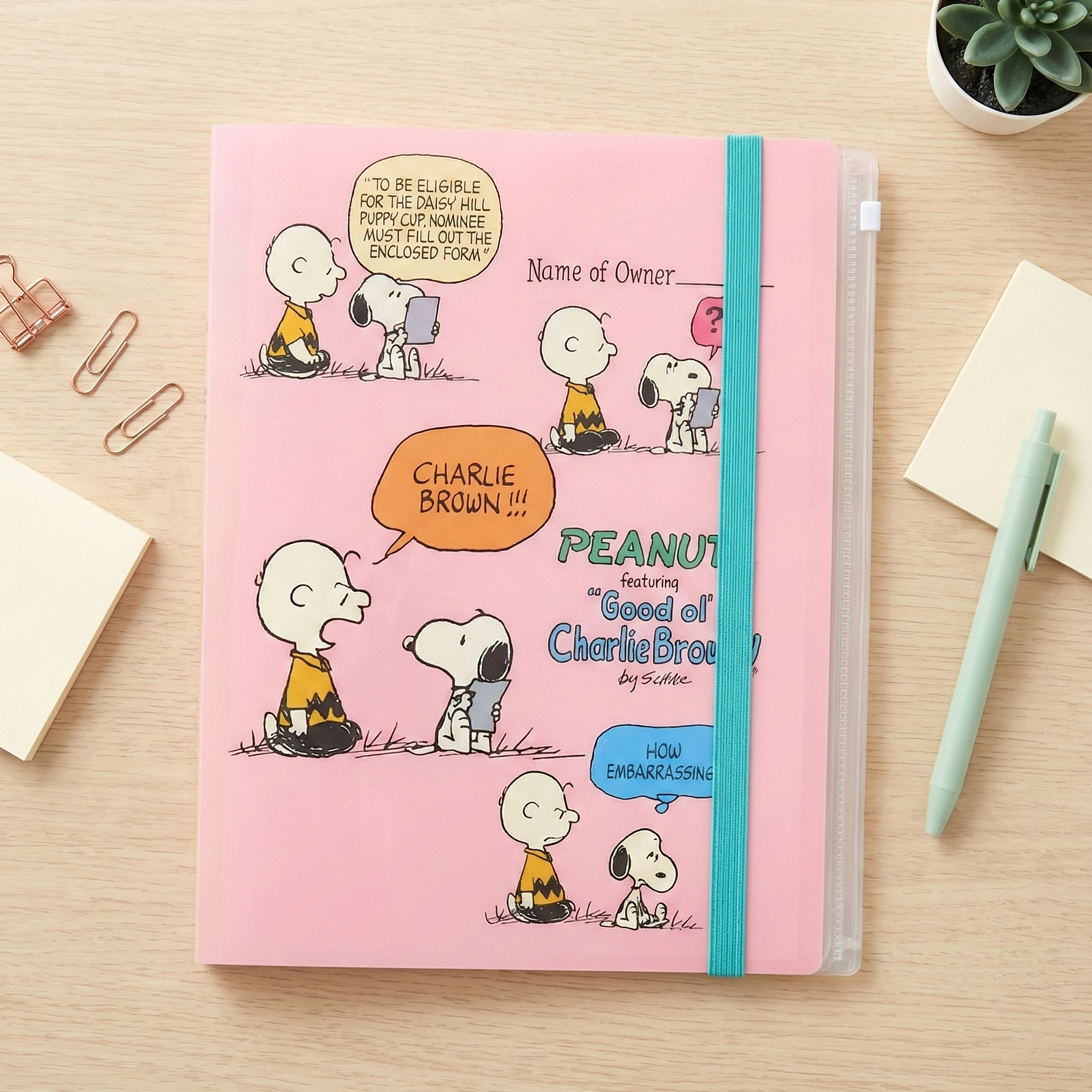 Sun-Star Peanuts Snoopy Clear Book - A4 - Pink - Limited Comics Edition