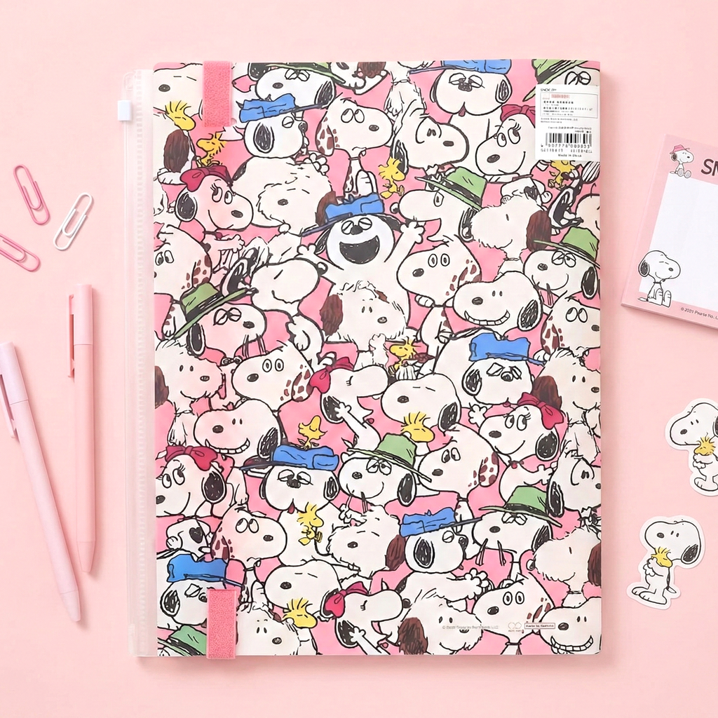 Sun-Star Peanuts Snoopy Clear Book - A4 - Siblings Collage