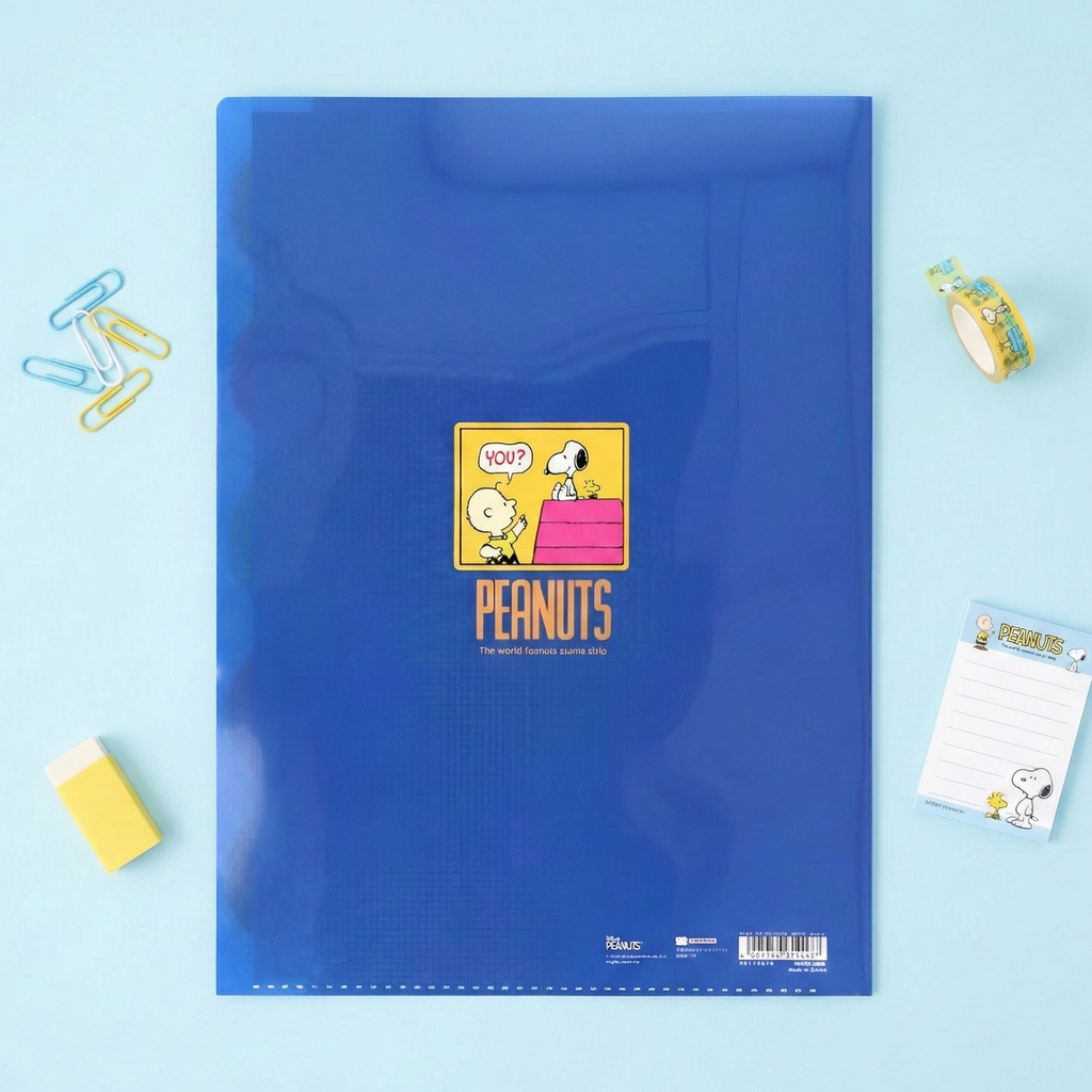 Sun-Star Peanuts Snoopy Folder With Dividers - Dark Blue - New Limited Edition