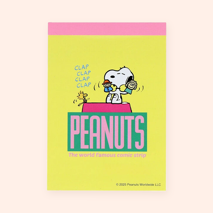 Sun-Star Peanuts Snoopy Memo Pad - Yellow - New Limited Edition