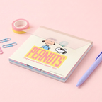Sun-Star Peanuts Snoopy Square Memo Pad - Beige - New Limited Edition