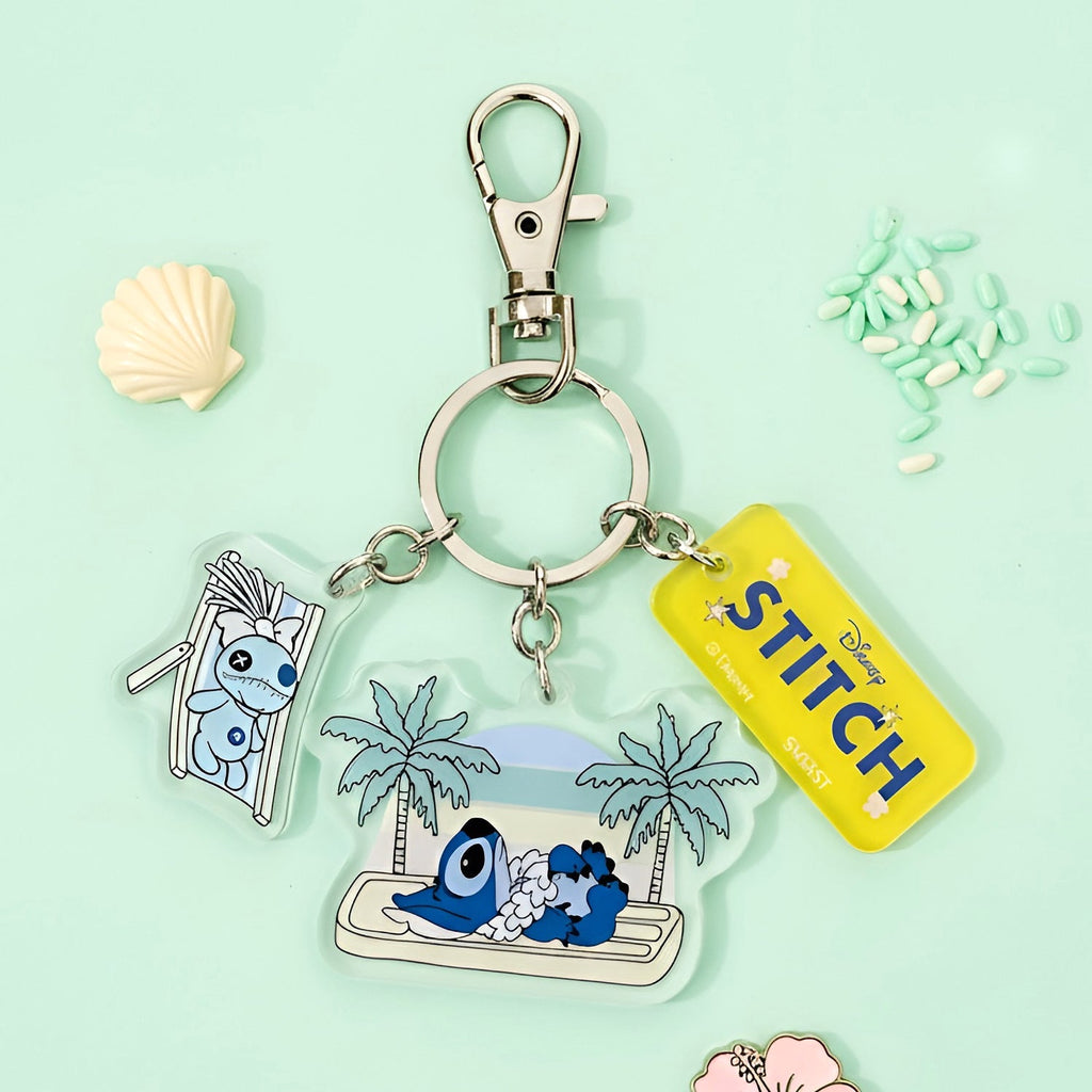 Sun-Star & Disney Stitch Keychain - Limited Summer Edition - Yellow