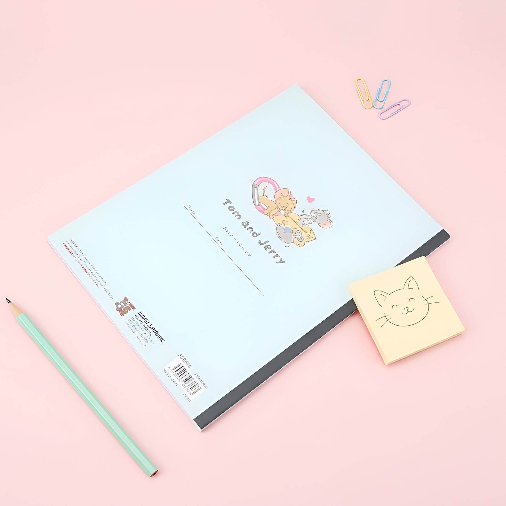 Tom & Jerry B5 Notebook - I'm So Lucky To Have a Friend Like You - Cheese Pouch