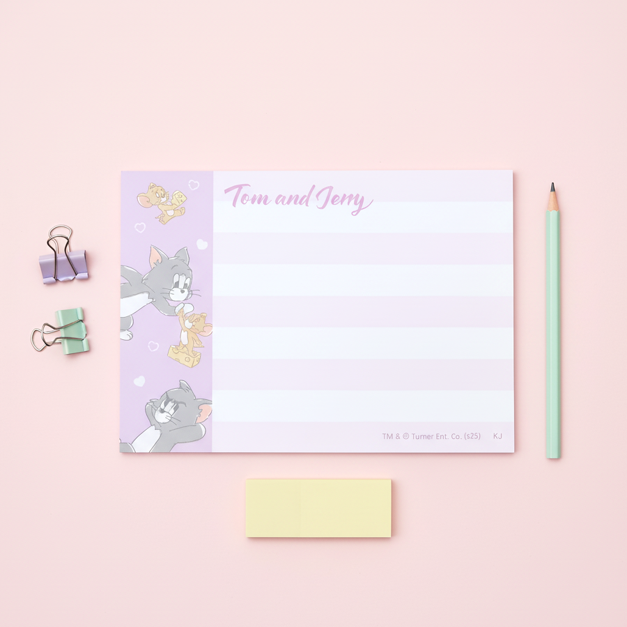 Tom & Jerry Memo Pad - I'm So Lucky To Have a Friend Like You - Hearts