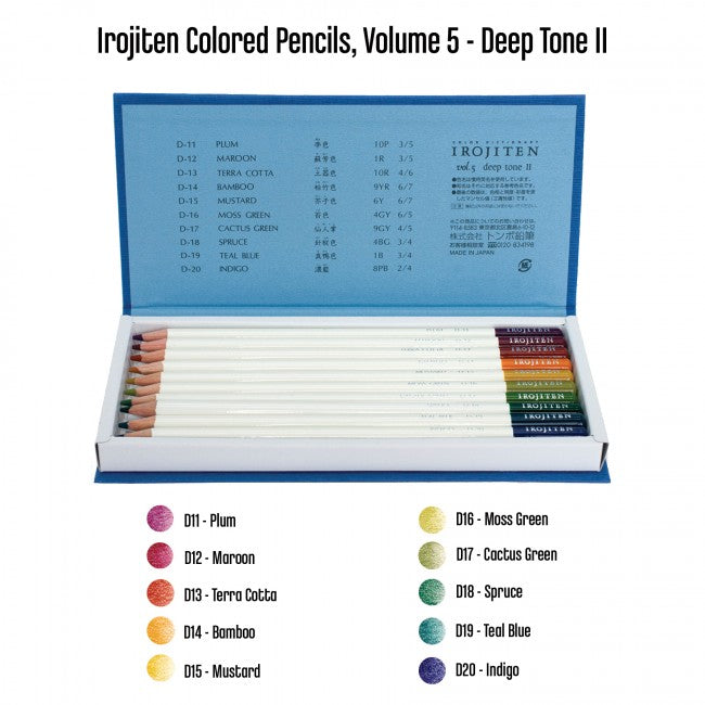 Tombow Irojiten Colored Pencil Dictionary - 30 Color Set - Woodlands